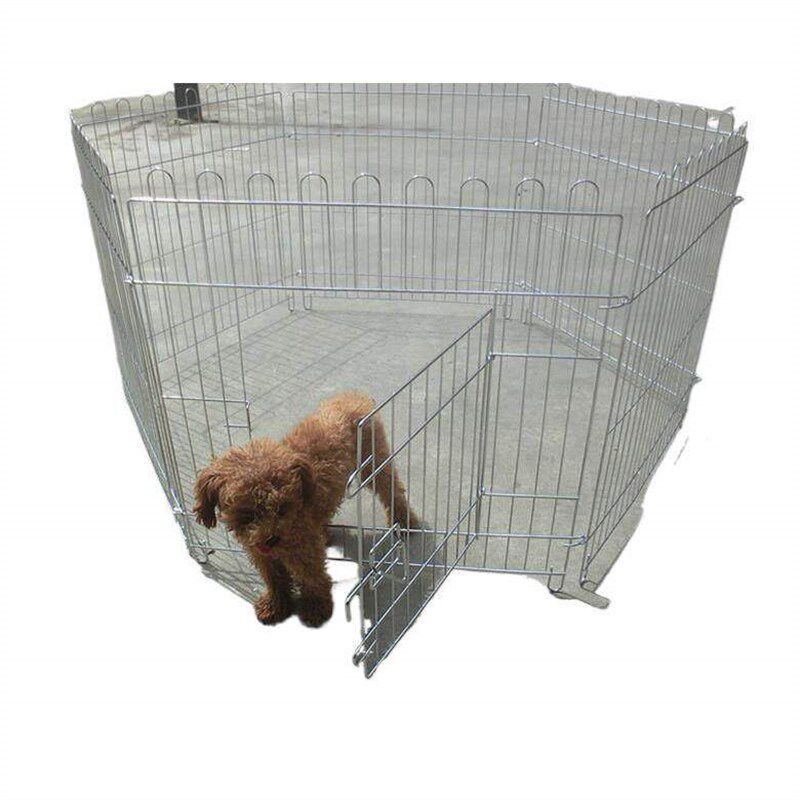 速发电镀围栏狗栅栏可折叠的围栏中小型犬围栏6片8片狗笼子