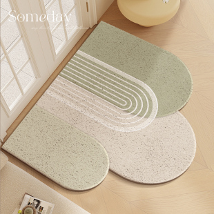 速发奶油风玄关脏圈地垫艺术抽象防滑防摔入户门耐家用垫丝免洗踩