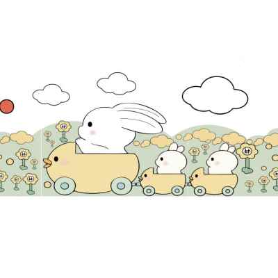 速发幼儿园环创境主题墙面装饰成品走廊儿童房踢脚线贴纸自粘布置