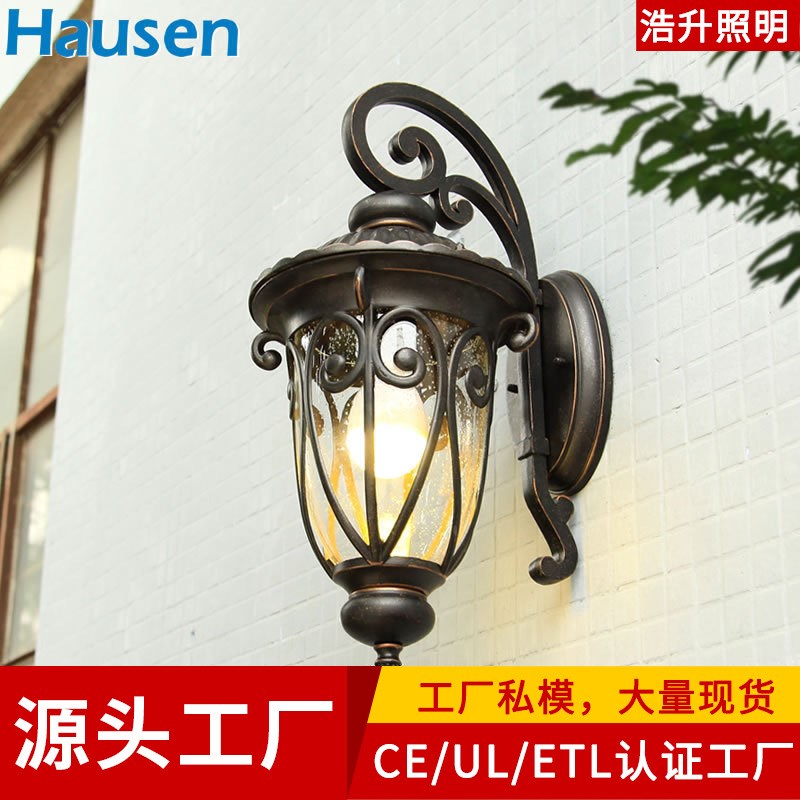 速发浩升欧式壁外壁灯复古室外防水户灯台灯道廊过走灯大门外墙玻