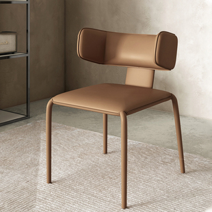 速发意式极简餐椅简约轻桌椅家用凳靠子背设计包裹感餐奢椅子