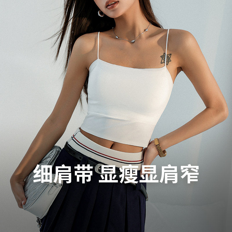 速发u搭y一夜吊带背心夏内s之体内衣带文胸垫打底美背抹胸