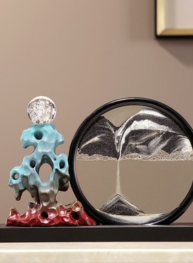 速发石来运转新沙画流中式陶瓷太湖石摆件客厅品视柜酒柜装饰电办