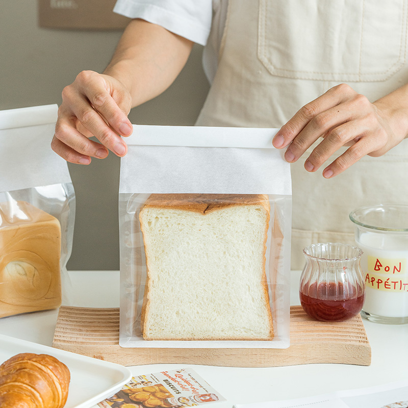 速发吐司包装袋450g切包土司面包饼干烘焙麻片餐薯自封口铁丝卷边