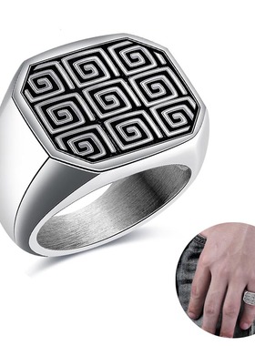 速发 Puk Rigs Stle Steel Ma Rig Feshio Jawelry Gi