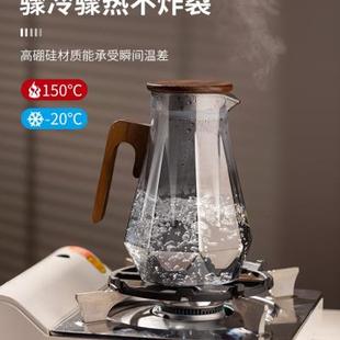 冷水壶 家用耐高温大容量玻璃凉水壶凉白开水杯客厅待客泡茶壶套装