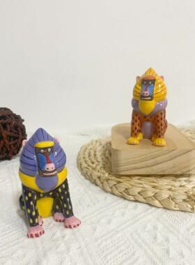 狒狒3D立体手绘陶瓷调味瓶胡椒瓶桌面小摆件设计师款山魁家居装饰