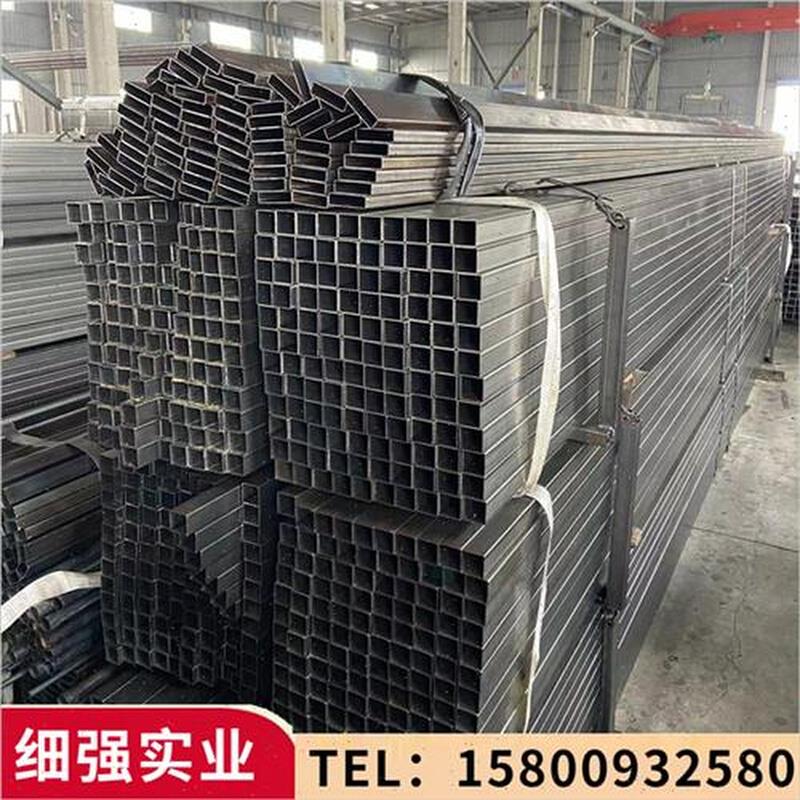 方管钢材光亮矩形镀锌铁管型材20x40 40x60 100x100黑方家具冷拉