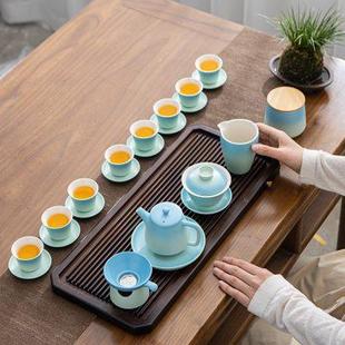 功夫茶具套装 渐变色小清新泡茶壶 轻奢高档家用欧式 现代盖碗新中式