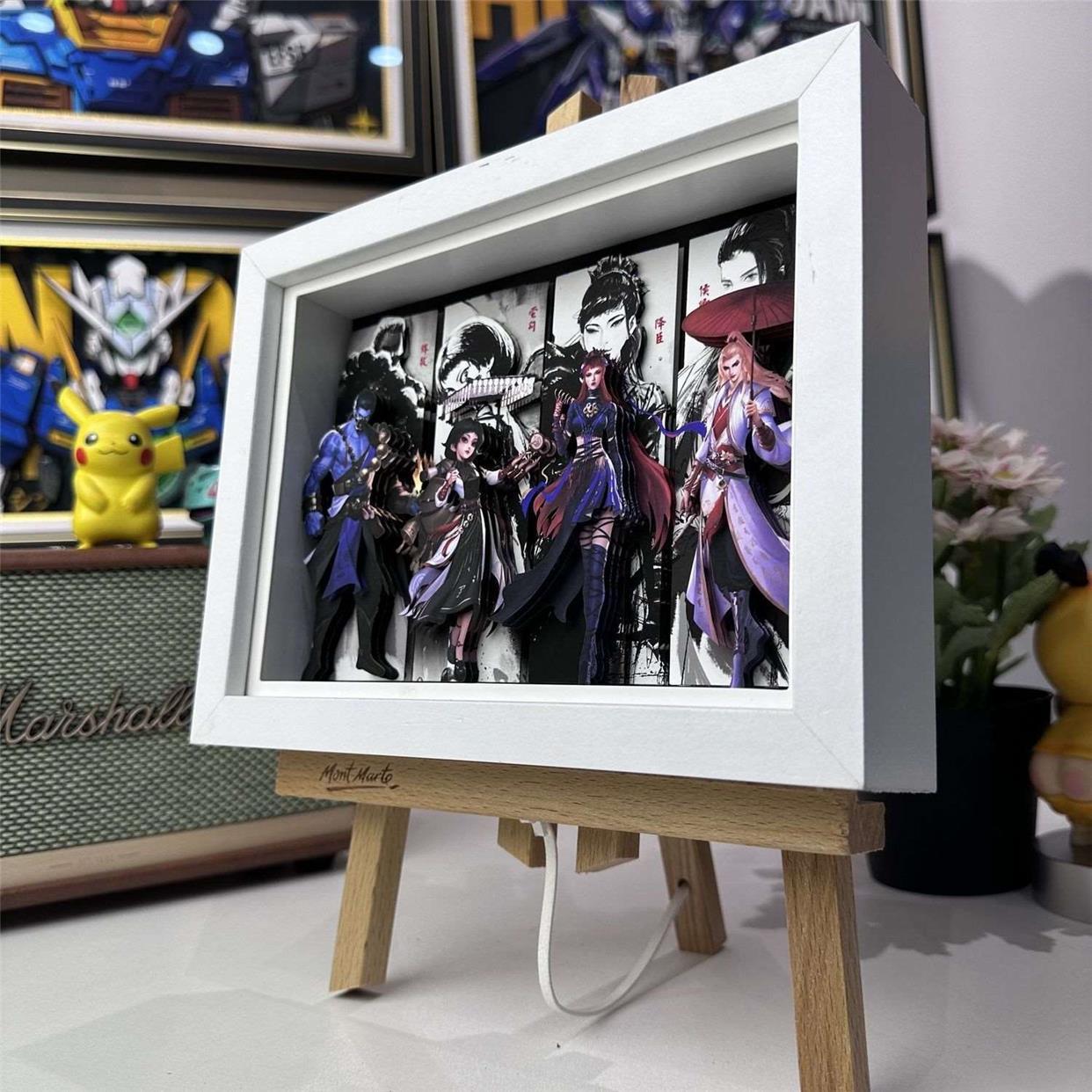 画江湖之不良人周边3D立体画桌面摆件卧室装饰画墙壁装饰画手办