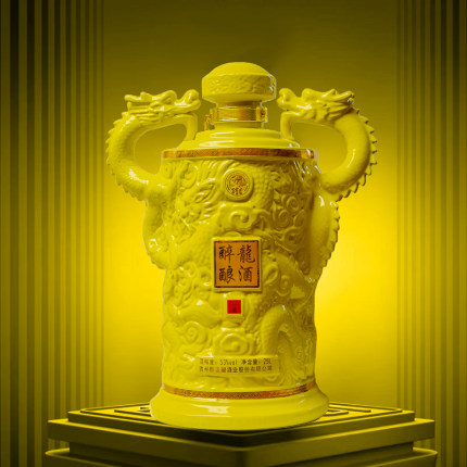 醉龙酿金龙献瑞酱香型白酒坛装加底座53%vol 大容量25L/坛