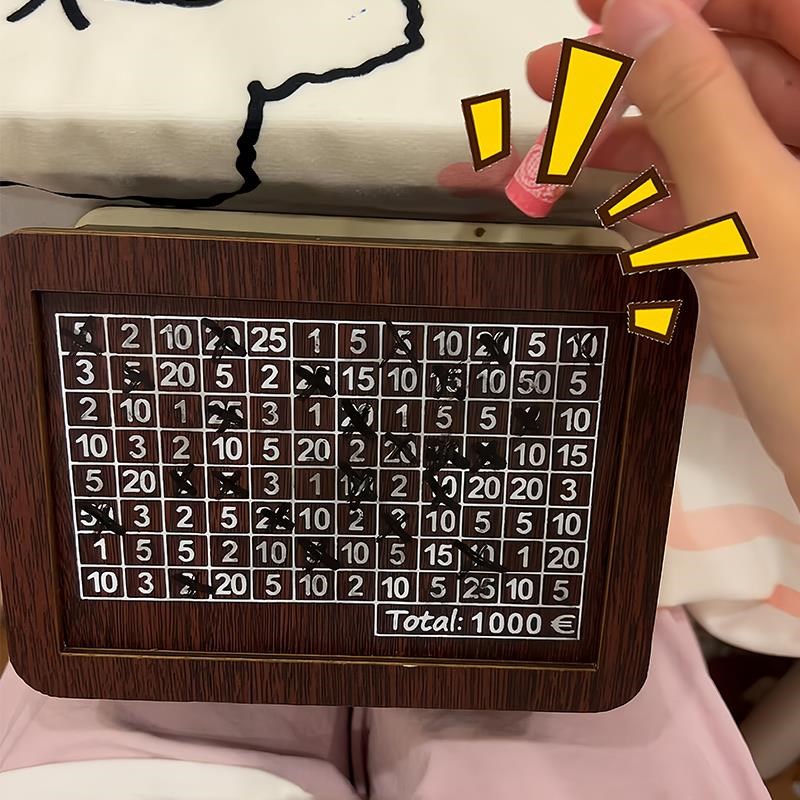速发新型存钱罐一元划数字储蓄罐2025新款画记号计数存钱计划表木