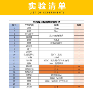 速发初中化学实验器材 中和反应和盐酸除铁锈  广东广州中考实验