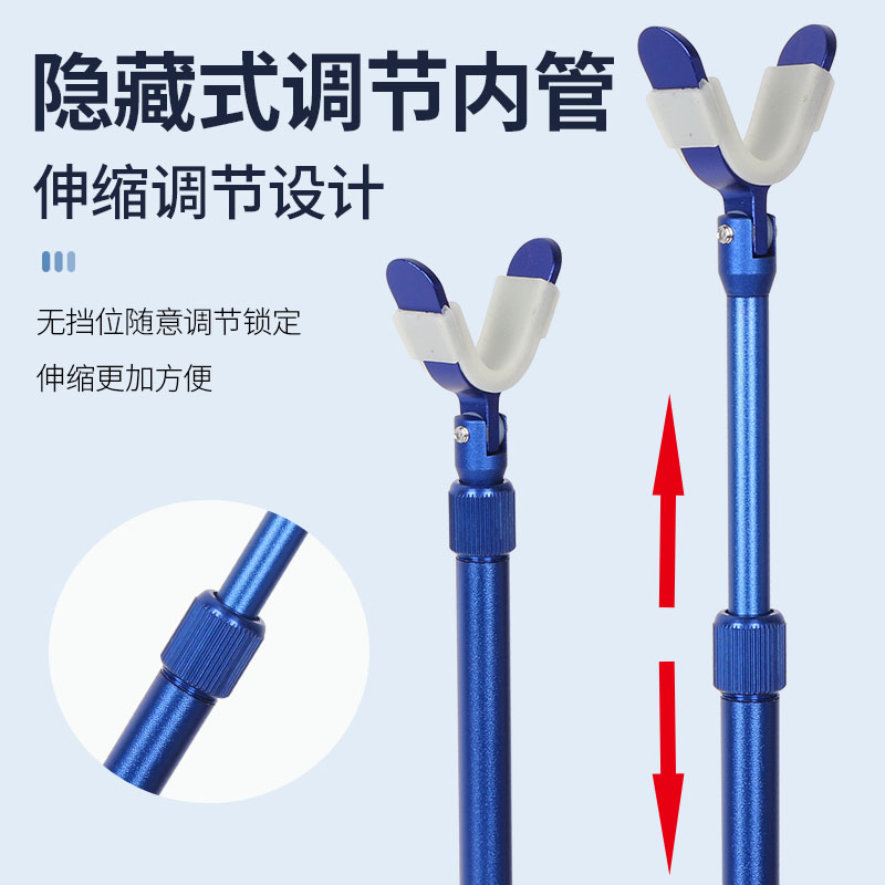 速发铝镁合金快拆通用炮台后挂天线夹式防脱竿挂钓鱼支架架