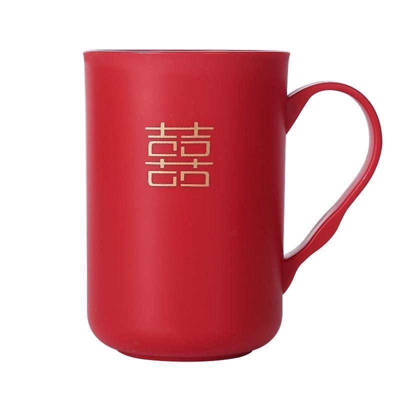 速发结婚用品大全情侣牙刷杯套装陪嫁一对皂盒漱口杯红色物品婚嫁