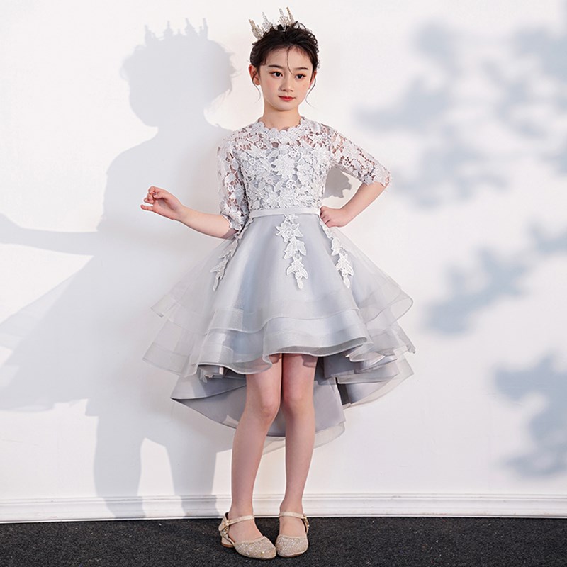 速发童晚礼服学生日宴花童婚礼小孩主持人钢琴演出表演儿童公主裙
