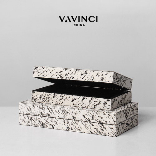 速发新饰轻奢牛毛饰品首饰盒软装品品衣板间民宿样帽间书房摆件