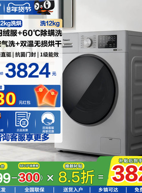 松下大海豹12KG大容量80ND1家用洗烘一体滚筒洗衣机变频J2MD1