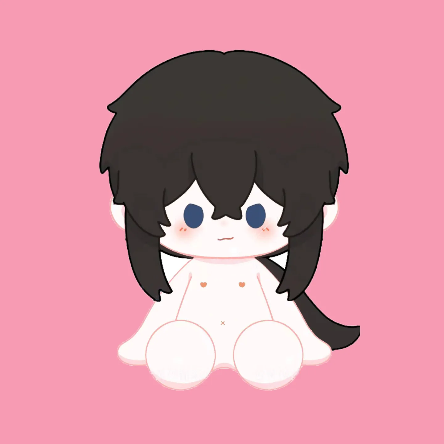 我在惊悚游戏里封神周边同人玩偶40cm白六棉花娃娃一番赏牧四城娃