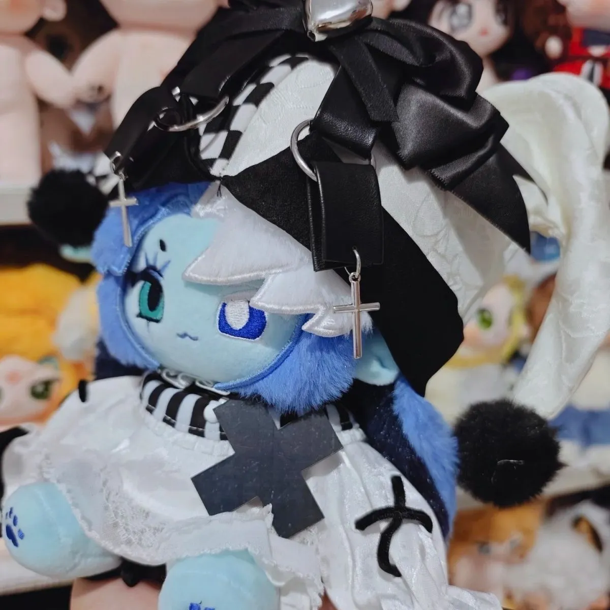 姜饼人王国黑影牛奶饼干属性20cm棉花娃娃黑影喵奶二次元玩偶