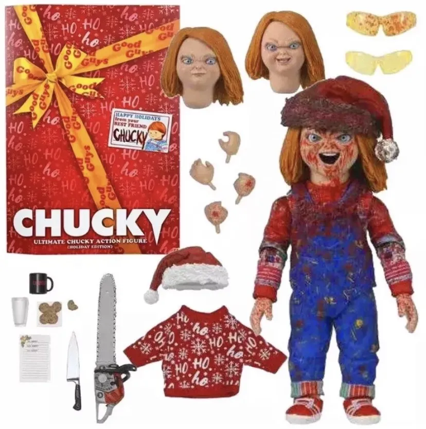 NECA鬼娃回魂 TV版 美剧 恰奇 圣诞装 Chucky cult 恰吉手办模型
