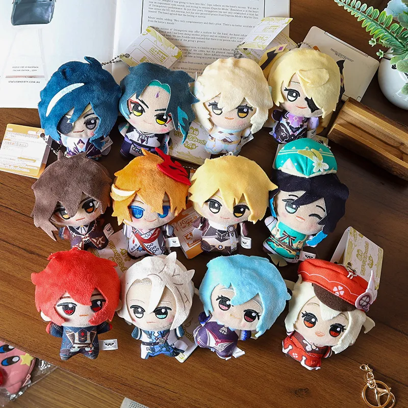 原神周边钟离空达达利亚菲谢尔毛绒挂件公仔二次元游戏玩偶钥匙扣