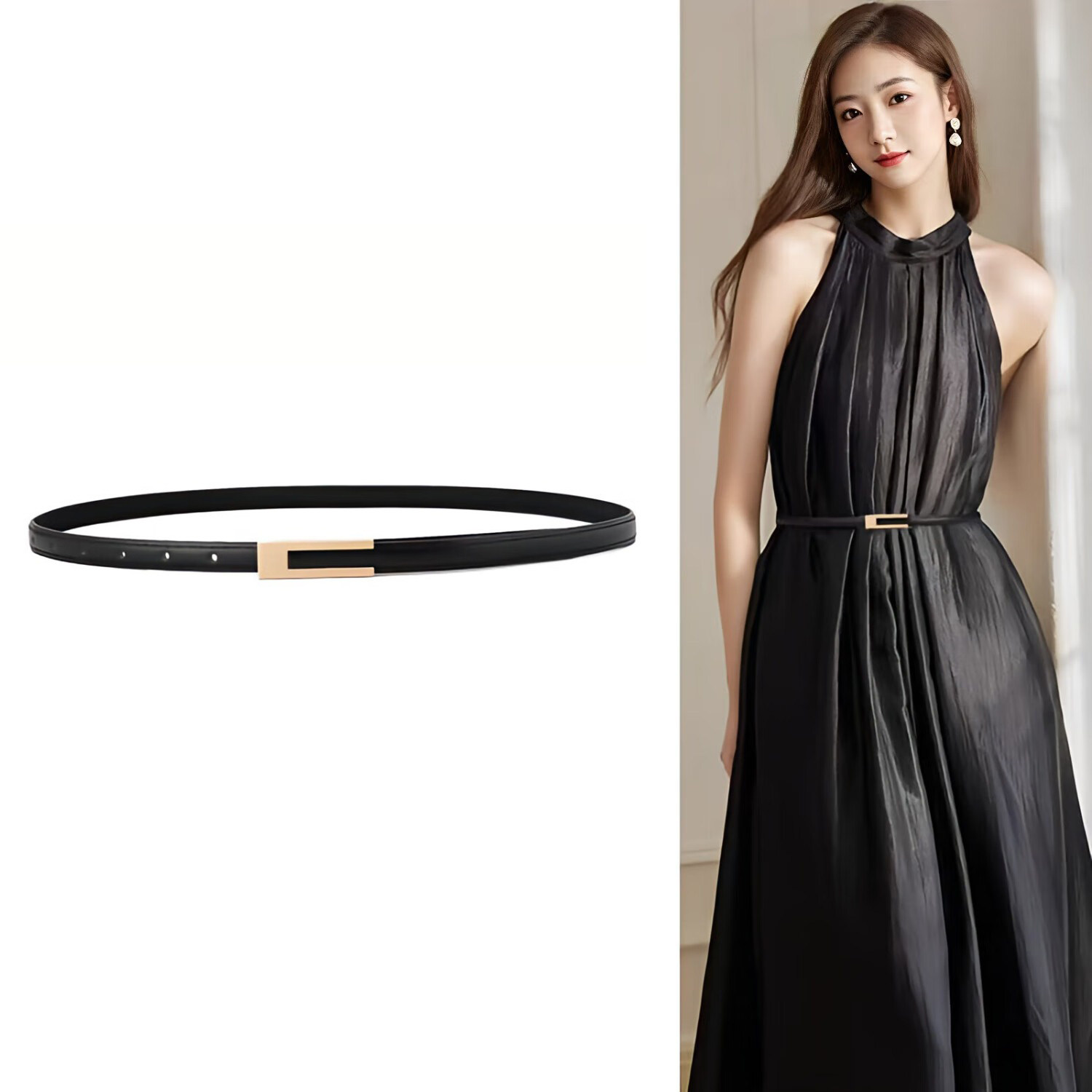 ConciseKite2025新款真皮腰带女