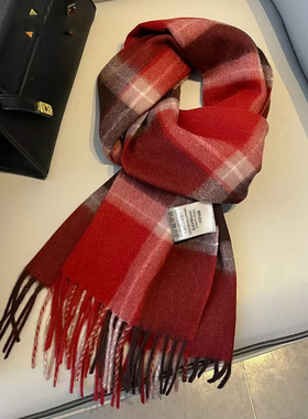 圣诞礼物Concise Kite纯羊毛围巾女冬季保暖围脖生日冬天送女生