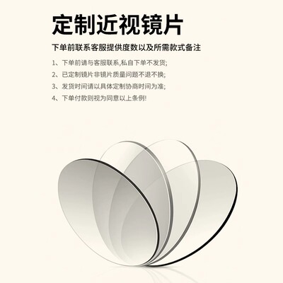 定制近视镜片（15天发货）请提供验光数据 协商时间