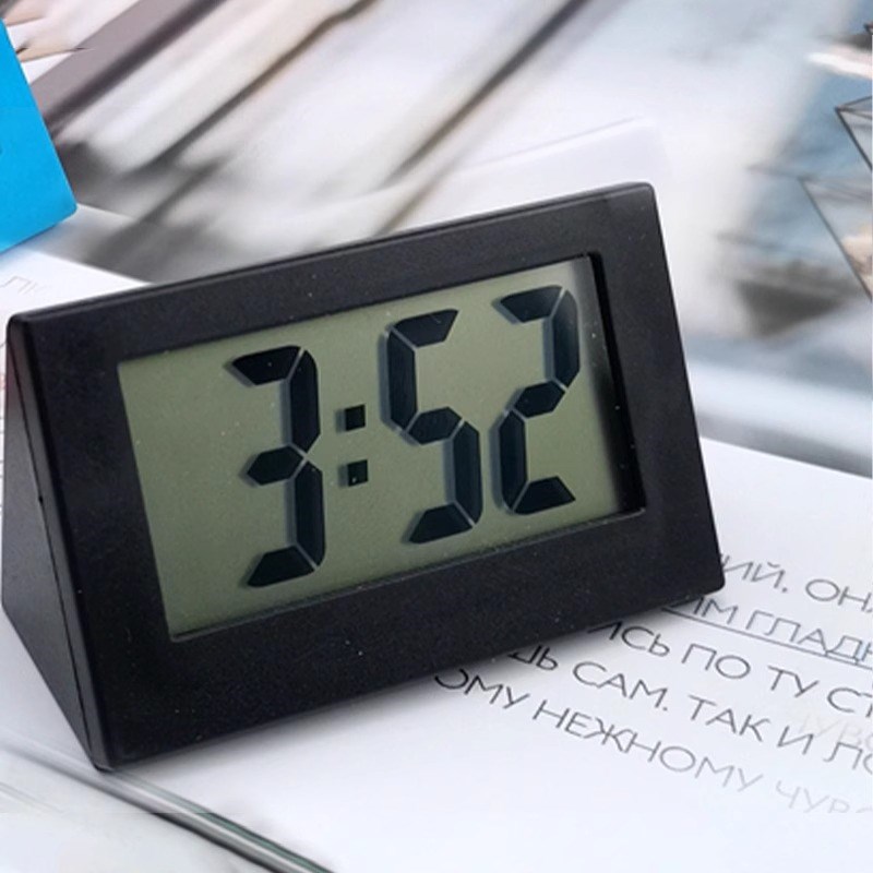 桌面时钟表摆台式迷你小温v湿度计数字电子时间显示器摆放式小摆