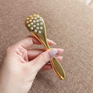 花秘款陶瓷滚珠按摩勺提拉瘦脸护肤导入眼部冷敷勺面部手动按摩仪