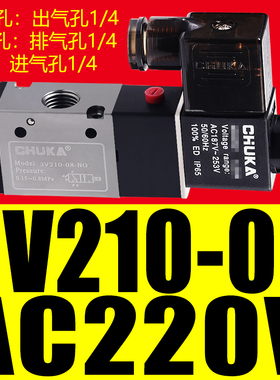 电磁阀3V110-06/210-08/310-10-NC/NO二位三通电磁阀可替代亚德客