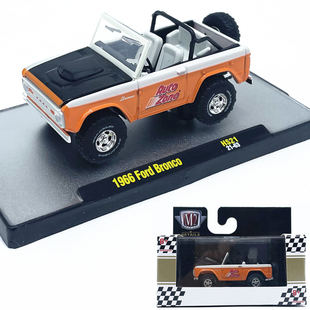 1:64M2车模1966福特Bronco越野车仿真合金汽车模型收藏摆件