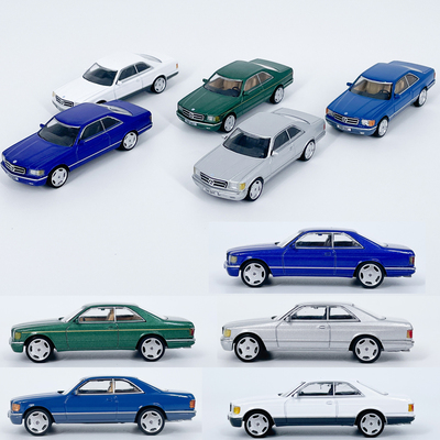 1:64 奔驰 500 SEC合金车模收藏完成品摆件DCT