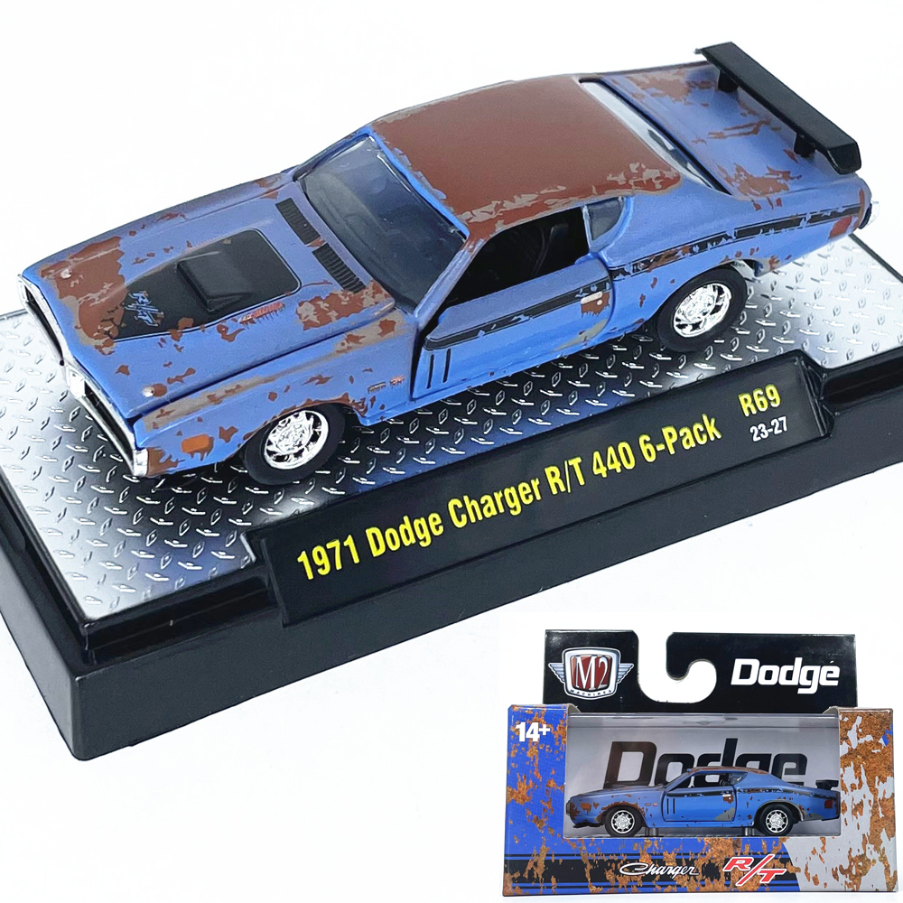 1:64M2车模1971道奇ChargerRT仿真合金汽车模型收藏摆件