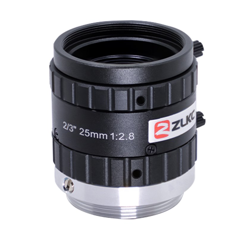 C口工业镜头25mml 5MP低畸变2/3靶面机器视觉高分辨率相机镜头F2.