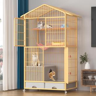 猫笼家用室内四层猫笼子别墅超大自由空间大号带厕所一体大型猫舍