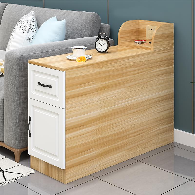 沙发边几轻奢小窄扶手桌侧边柜角几茶几电话几美甲桌储物充电边柜