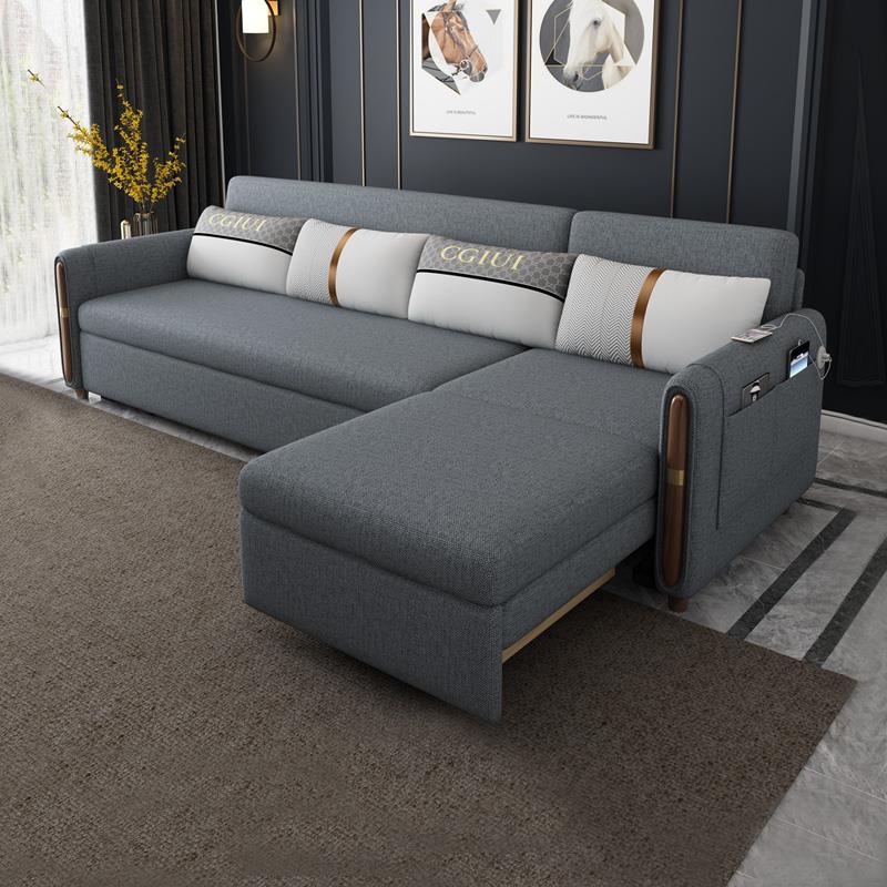 贵妃沙发床 转角l型小户型可折叠收缩多功能两用网红款组合客厅床