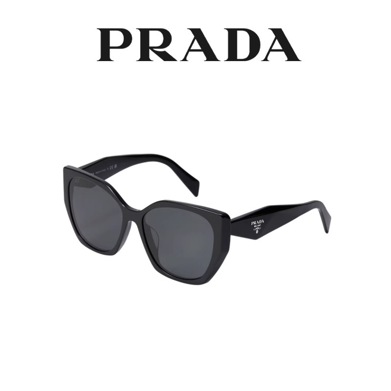 PRADA普拉达太阳镜墨镜新款黑色眼镜明星同款情人节礼物 19ZF