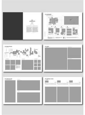 23页作品集空白排版大厂模板毕业设计PS源文件AIID设计合集素材