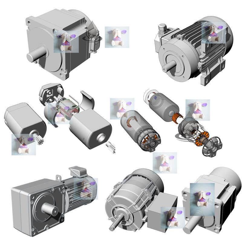 7款 电动机 马达结构 小电机 犀牛建模rhino/C4D/3Dmax/maya模型图片