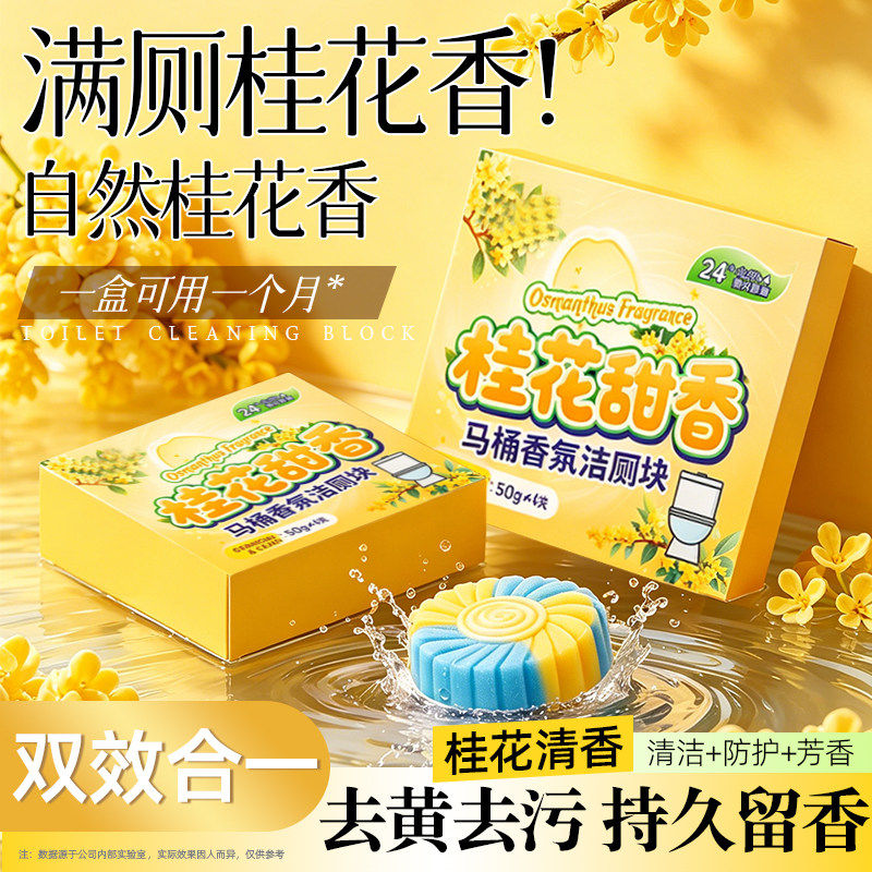 洁厕宝马桶清洁剂块卫生间厕所除垢除臭去异味留香蓝泡泡洁厕灵块