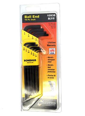 BONDHUS美国波顿英制球头内六角扳手10945 10932 10936 10937 38