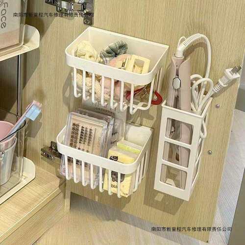 废弃洗脸巾收纳篮壁挂式浴室洗漱台卫生间收纳神器免打孔置物架子