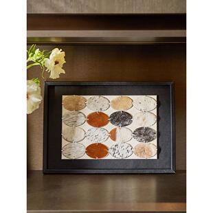 现代轻奢样板间高端装饰画电视背景柜摆件客厅抽象软装组合挂画