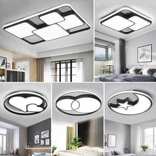 LED简约现代吸顶灯长方形新款客厅灯餐厅灯卧室灯北欧套餐灯具饰
