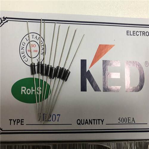 快恢复二极管DO-15 直插式二极管FR207 整流二极管FR204厂家直销