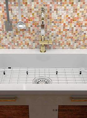 304不锈钢长形沥水平网石英水槽底网格美式厨房水槽格栅sink gird