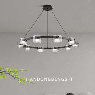 意式设计师轻奢客厅吊灯 大厅主灯玻璃高端大气创意餐厅中山灯具